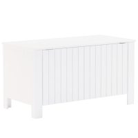 vidaXL Förvaringslåda med lock RANA vit 100x49x54 cm massiv furu - Bild 6