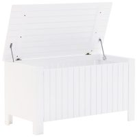 vidaXL Förvaringslåda med lock RANA vit 100x49x54 cm massiv furu - Bild 7