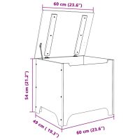 vidaXL Förvaringslåda med lock RANA 60x49x54 cm massiv furu - Bild 9