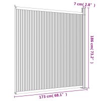 vidaXL Staketpanel WPC grå 173x186 cm - Bild 9
