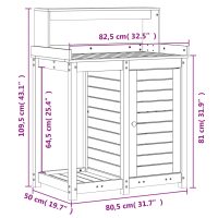 vidaXL Växtbord med hyllor 82,5x50x109,5 cm impregnerad furu - Bild 10