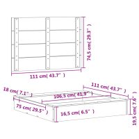 vidaXL Sandlåda med Lock 111x111x19,5 cm massiv furu - Bild 10