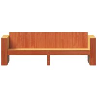 vidaXL Trädgårdssoffa 3-sits vaxbrun 189x60x62 cm massiv furu - Bild 4