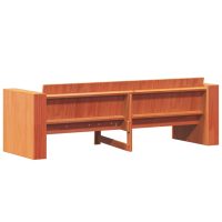 vidaXL Trädgårdssoffa 3-sits vaxbrun 189x60x62 cm massiv furu - Bild 6