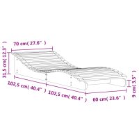 vidaXL Solsäng vaxbrun 205x70x31,5 cm massiv furu - Bild 9