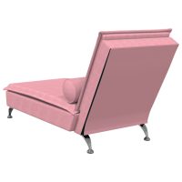 vidaXL Massageschäslong med bolster rosa sammet - Bild 6