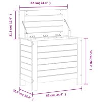 vidaXL Fotpall för trädgården 62x31,5x52 cm massivt douglasträ - Bild 10