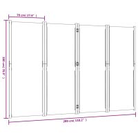 vidaXL Rumsavdelare 4 paneler mörkblå 280x180 cm - Bild 8