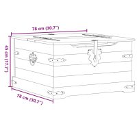 vidaXL Förvaringslåda Corona 78x78x45 cm massiv furu - Bild 9