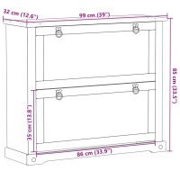 vidaXL Skoskåp Corona 99x32x85 cm massiv furu - Bild 9