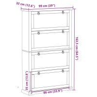 vidaXL Skoskåp Corona 99x32x163,5 cm massiv furu - Bild 9