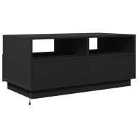 vidaXL Soffbord med LED svart 90x49x40 cm - Bild 9