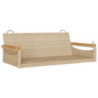 vidaXL Gungbänk beige 109x62x40 cm konstrotting - Bild 2