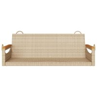 vidaXL Gungbänk beige 109x62x40 cm konstrotting - Bild 4