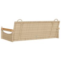 vidaXL Gungbänk beige 109x62x40 cm konstrotting - Bild 6