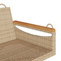 vidaXL Gungbänk beige 109x62x40 cm konstrotting - Bild 7