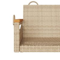 vidaXL Gungbänk beige 109x62x40 cm konstrotting - Bild 8