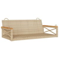 vidaXL Gungbänk beige 109x62x40 cm konstrotting - Bild 2