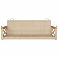 vidaXL Gungbänk beige 109x62x40 cm konstrotting - Bild 4