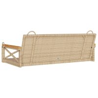 vidaXL Gungbänk beige 109x62x40 cm konstrotting - Bild 6