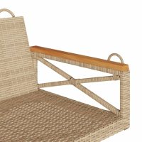 vidaXL Gungbänk beige 109x62x40 cm konstrotting - Bild 7