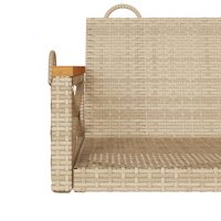 vidaXL Gungbänk beige 109x62x40 cm konstrotting - Bild 8