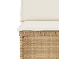 vidaXL Bistrogrupp med dynor 3 delar beige konstrotting - Bild 10