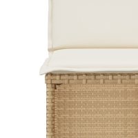 vidaXL Bistrogrupp med dynor 3 delar beige konstrotting - Bild 10