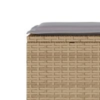 vidaXL Bistrogrupp med dynor 3 delar beige konstrotting - Bild 10