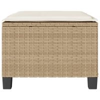 vidaXL Bistrogrupp med dynor 3 delar beige konstrotting - Bild 8