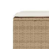 vidaXL Bistrogrupp med dynor 3 delar beige konstrotting - Bild 10