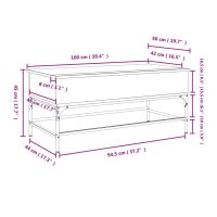 vidaXL Soffbord rökfärgad ek 100x50x45 cm konstruerat trä och metall - Bild 11