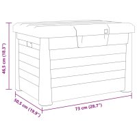 vidaXL Dynbox grå 73x50,5x46,5 cm polypropen - Bild 11