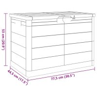 vidaXL Dynbox grå 77,5x44,5x53 cm polypropen - Bild 11