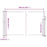 vidaXL Indragbar sidomarkis vit 100x300 cm - Bild 10