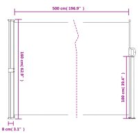 vidaXL Indragbar sidomarkis vit 160x500 cm - Bild 10