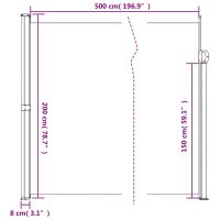 vidaXL Indragbar sidomarkis terrakotta 200x500 cm - Bild 10