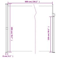 vidaXL Infällbar sidomarkis terrakotta 200x600 cm - Bild 10