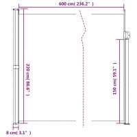 vidaXL Infällbar sidomarkis terrakotta 220x600 cm - Bild 10