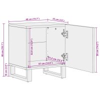 vidaXL Sängbord 40x33x46 cm massivt grovt mangoträ - Bild 10