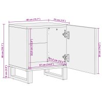 vidaXL Nattduksbord 2 st 40x33x46 cm massivt akaciaträ - Bild 11