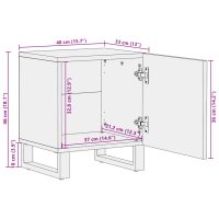 vidaXL Nattduksbord 40x33x46 cm massivt mangoträ - Bild 10