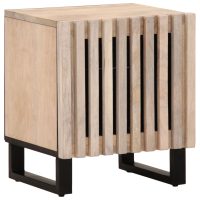 vidaXL Sängbord 2 st 40x33x46 cm massivt blekt mangoträ - Bild 2