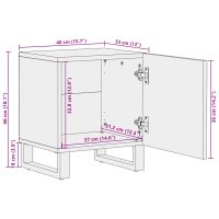 vidaXL Sängbord 40x33x46 cm massivt återvunnet trä - Bild 10