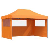 vidaXL Pop-Up hopfällbart partytält med 3 sidoväggar ORANGE - Bild 2