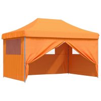 vidaXL Pop-Up hopfällbart partytält med 4 sidoväggar ORANGE - Bild 7