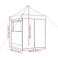 vidaXL Pop-Up hopfällbart partytält med 4 sidoväggar terrakotta - Bild 10