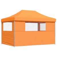 vidaXL Pop-Up hopfällbart partytält med 3 sidoväggar ORANGE - Bild 5