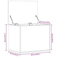 vidaXL Förvaringslåda betonggrå 60x42x46 cm konstruerat trä - Bild 11