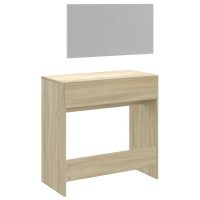 vidaXL Sminkbord med spegel sonoma-ek 80x39x80 cm - Bild 7